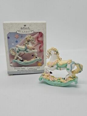Hallmark Keepsake Ornament Precious Baby Christmas pony rocking horse 1999 tree